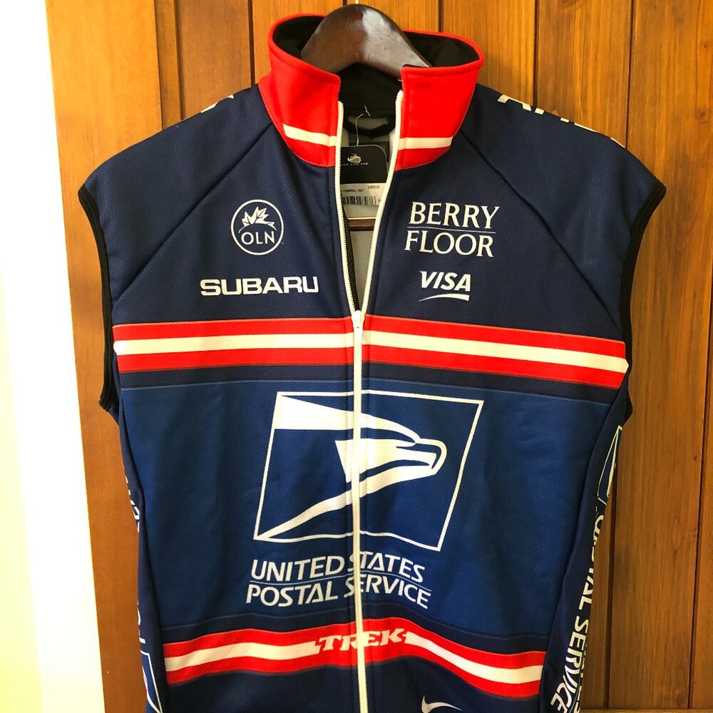 Rare Vintage US Postal Service Team Cycling Thermal Vest - Armstrong - Size L